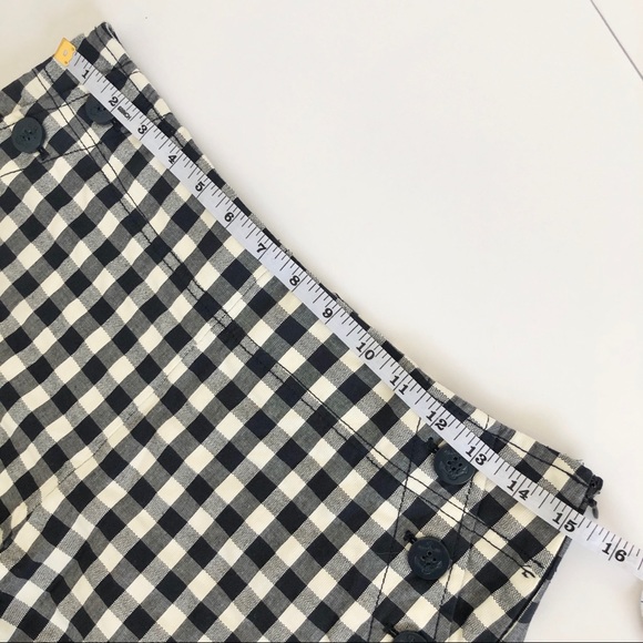 LOFT Nautical High Waist Button Checkered Shorts - Picture 8 of 10